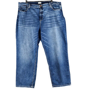 Sneak Peek Women’s Plus Size 20 Distressed Denim Jeans - Mid-Wash Blue - Stylish